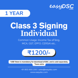 Class 3 DSC Signing Individual (C4S)
